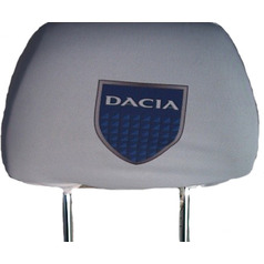 Poťah opierky hlavy biely s farebným logom Dacia