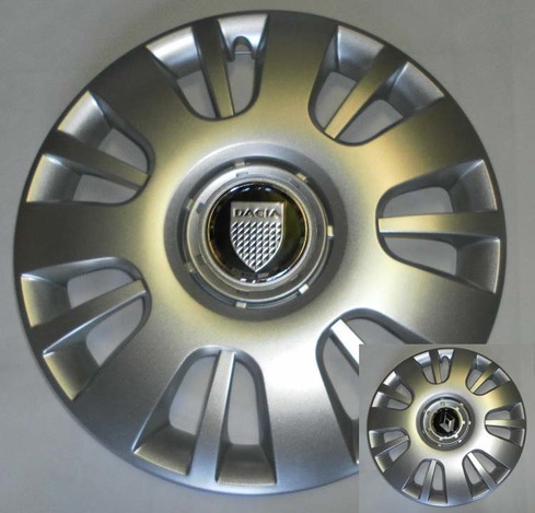 Puklica 16" sada 4ks Omega s logom Dacia